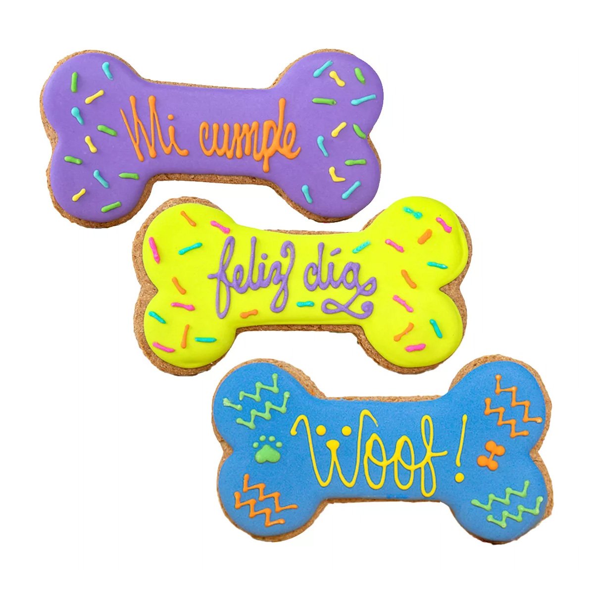 Premio Galleta De Cumpleaños Para Perro Woof Treats 3 Pack