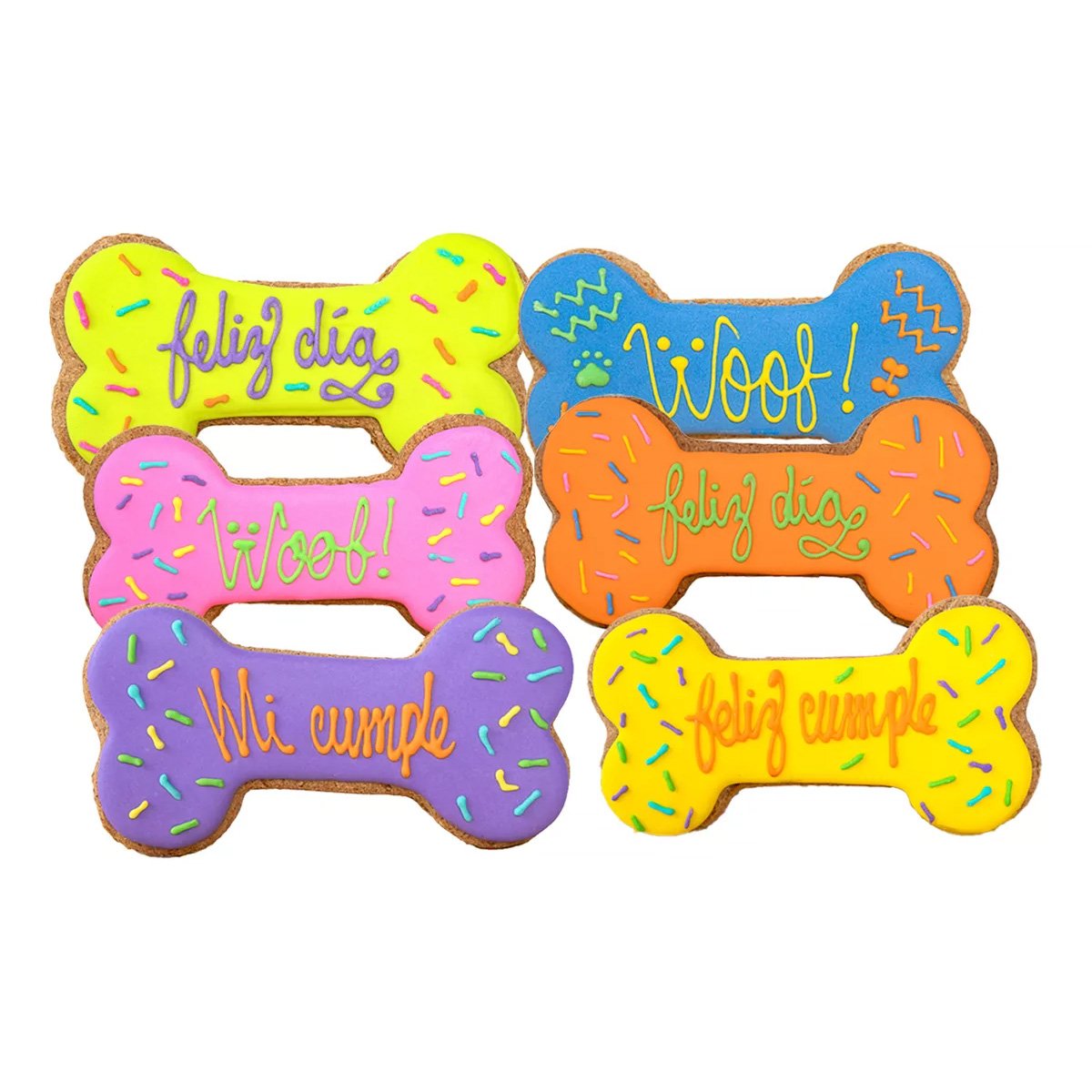 Premio Galleta De Cumpleaños Para Perro Woof Treats - 6 Pack